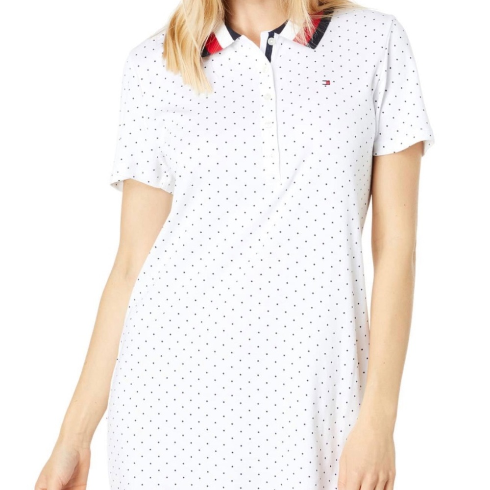 Tommy Hilfiger Micro Polka Dot Polo Dress. Size Small